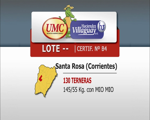 Lote 130 Terneras en Col. Sta Rosa, Corrientes