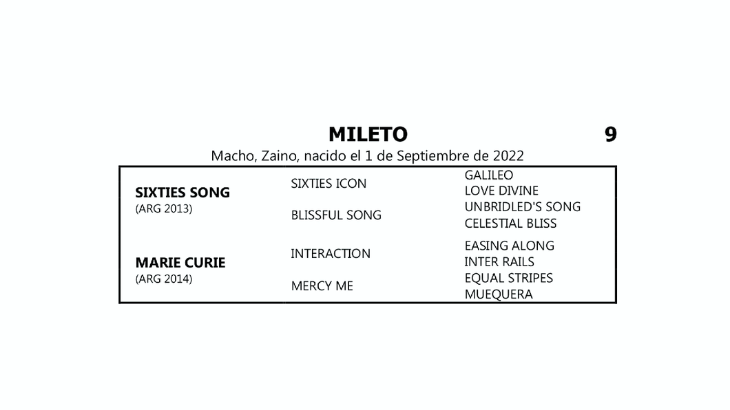 Lote MILETO (SIXTIES SONG -  MARIE CURIE por  INTERACTION)