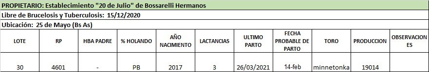 Lote Lote 30