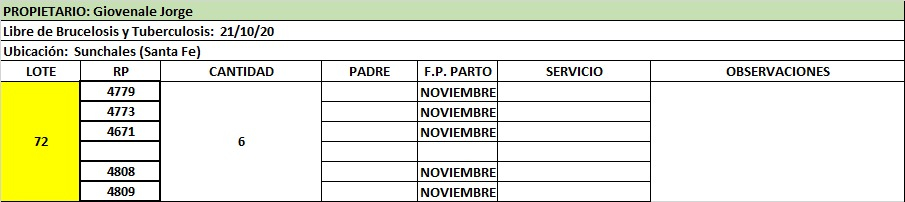 Lote Lote 72 Giovenale Jorge