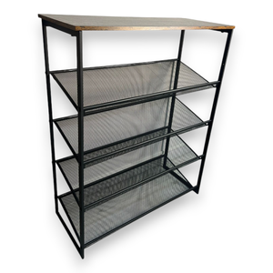  ZAPATERA RACK 5 NIVELES DE MADERA ESTABLE 12 PARES 