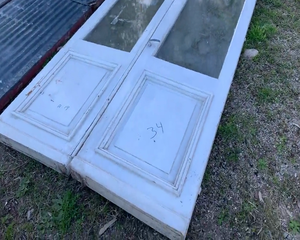 Lote 2 HOJAS DE PUERTA DE MADERA ANTIGUAS(2.80L X 1.40A)