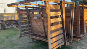 Lote BALANZA PARA GANADO DE MADERA