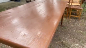 Lote Mesa antigua de madera (1,76 x 0,90)