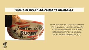 Lote PELOTA DE RUGBY LOS PUMAS VS ALL BLACKS