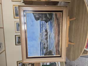  "CUADRO AL ÓLEO, EN TELA:  ""MARINAS 2"" medidas:  79 x 64 con MARCO en MADERA"