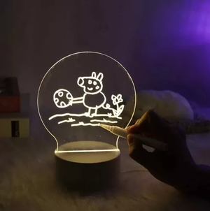  TABLERO DE ACRÍLICO PARA NOTAS CON LUZ LED DECORACIÓN NIÑOS