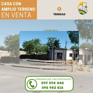 Casa con amplio terreno 