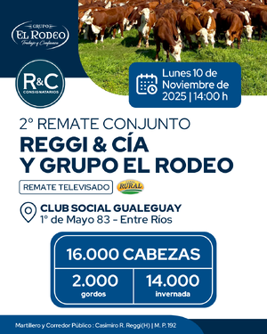 2do Remate conjunto el Rodeo Reggi y Cía