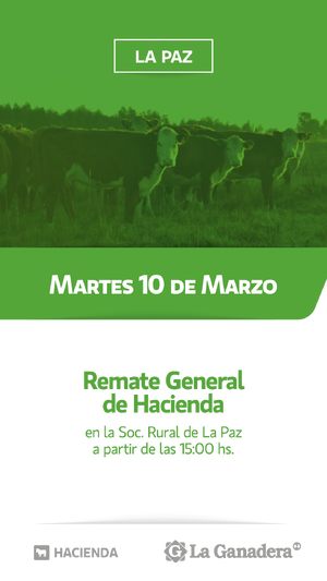 REMATE FERIA EN SOCIEDAD RURAL LA PAZ