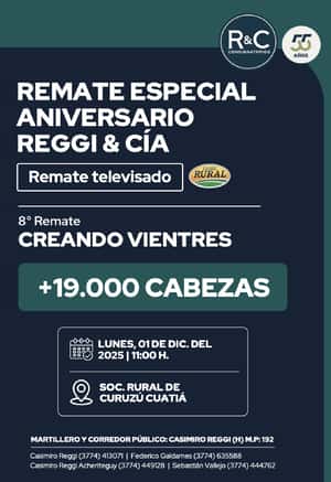 REMATE ESPECIAL 55° ANIVERSARIO REGGI Y CÍA