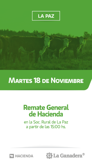 REMATE FERIA EN SOCIEDAD RURAL LA PAZ