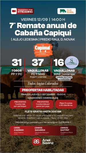 7º Remate Anual de Cabaña Capiqui 