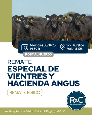Remate Especial de Vientres y Hacienda Angus