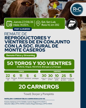 Reproductores y vientres de Monte Caseros