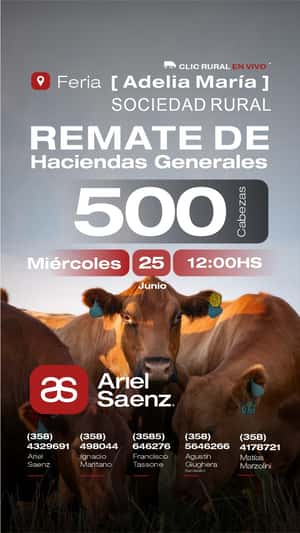 Remate de haciendas generales / Adelia María - Córdoba
