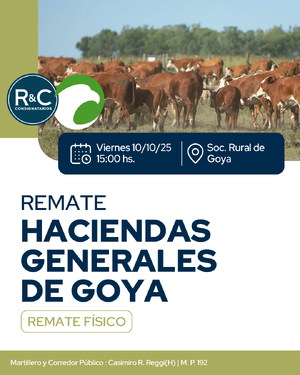 Remate de haciendas generales de Goya