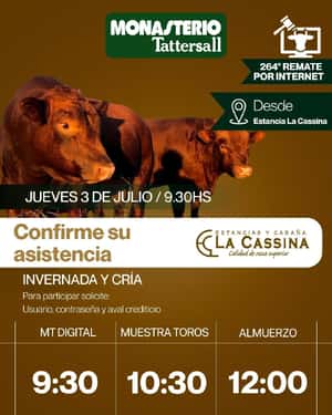 264° Remate por internet desde La Cassina