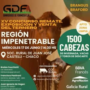 XV Concurso, Remate, exposición  y venta del ternero