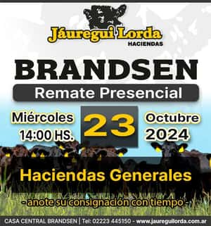 Remate en Brandsen, Miércoles 23 de Octubre 