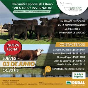 2° Remate Especial Vientres e Invernada