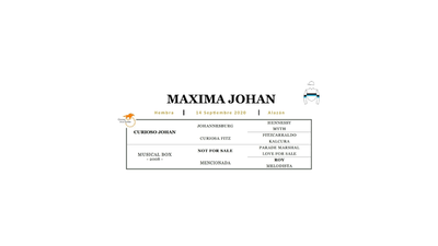 Lote MAXIMA JOHAN (CURIOSO JOHAN - MUSICAL BOX)