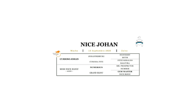 Lote NICE JOHAN (CURIOSO JOHAN - MISS NICE BIJOU)