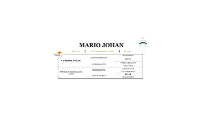 Lote MARIO JOHAN (CURIOSO JOHAN - STORMY MAREJADA)