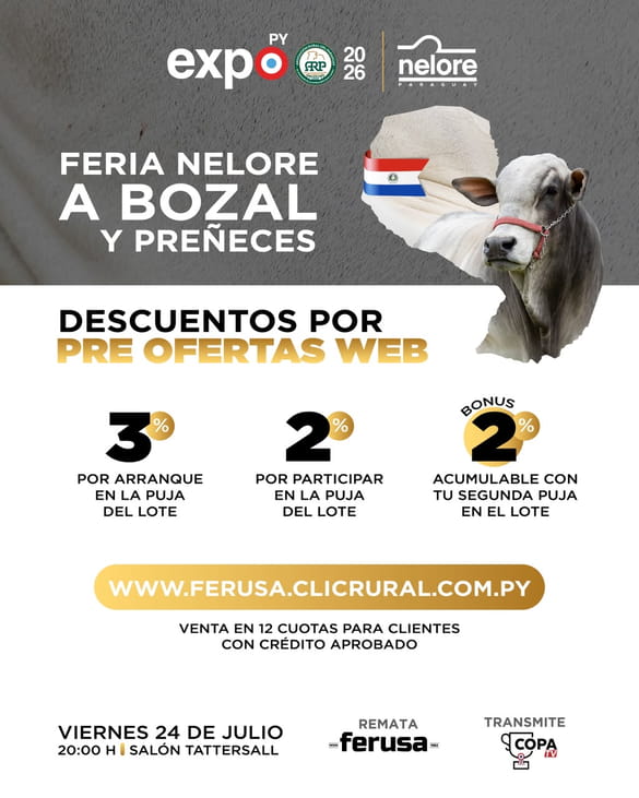 Remate Nelore de Bozal y Preñeces - Expo Paraguay M.R.A. 2026