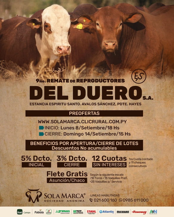 9º Remate de reproductores - Del Duero SA