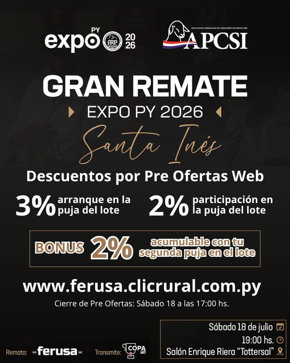 Remate Santa Inés de Campo - Expo Paraguay M.R.A. 2026