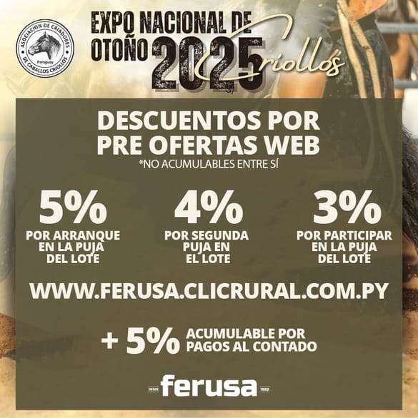 Remate Expo Nacional de Otoño Criollos- BOZAL