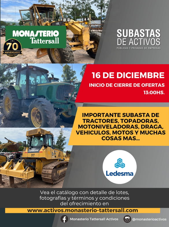 SUBASTA IMPLEMENTOS LEDESMA 16-12-25