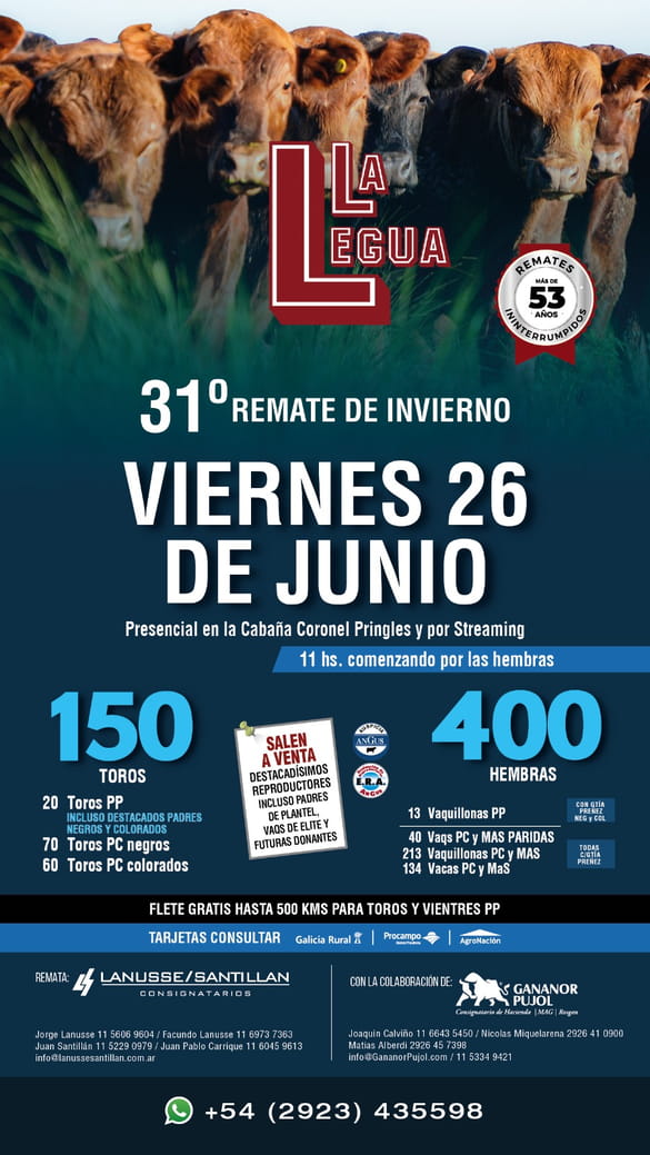 Remate 26 DE JUNIO - 31° Remate de invierno
