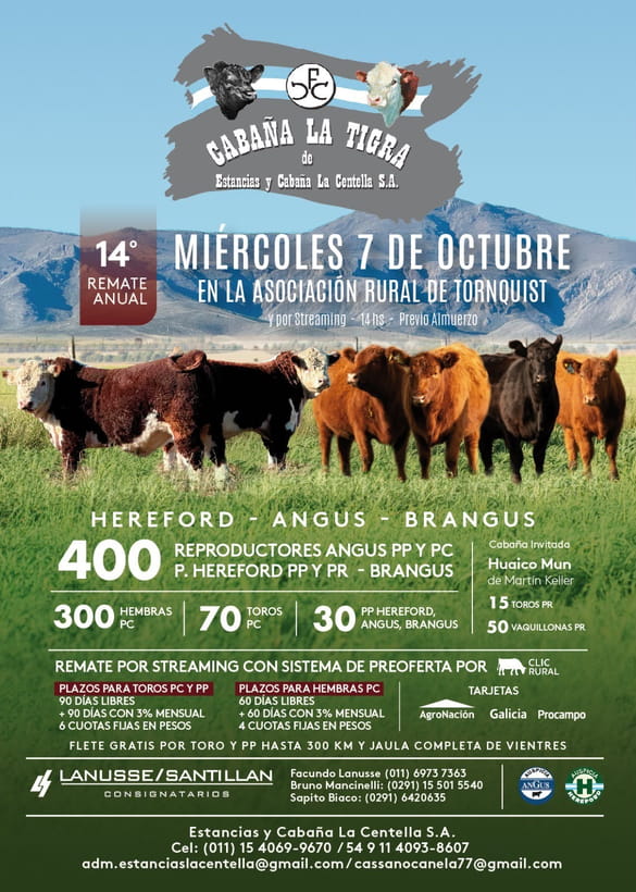 14 Remate anual Cabaña La Tigra 