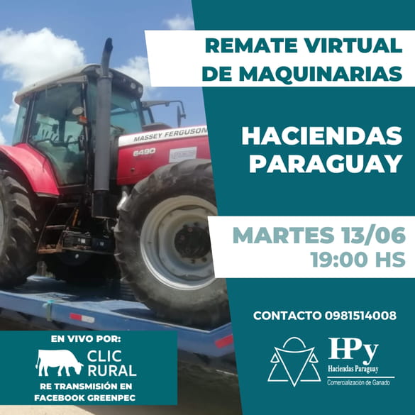 REMATE DE MAQUINARIAS - HACIENDAS PARAGUAY