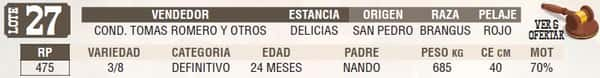 Lote LOTE 27 - EN VIVO