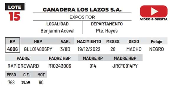 Lote LOTE 15