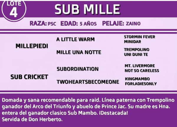 Lote SUB MILLE