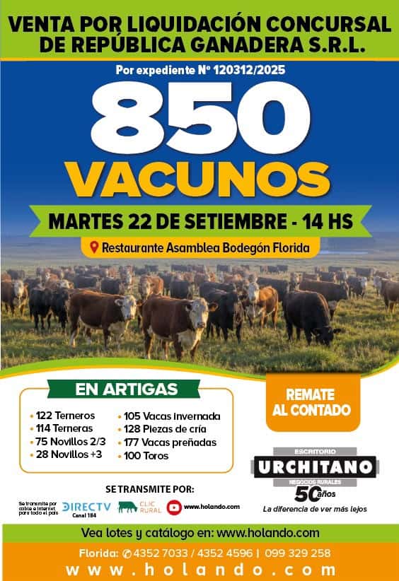 Liquidacion Concursal de Republica Ganadera SRL