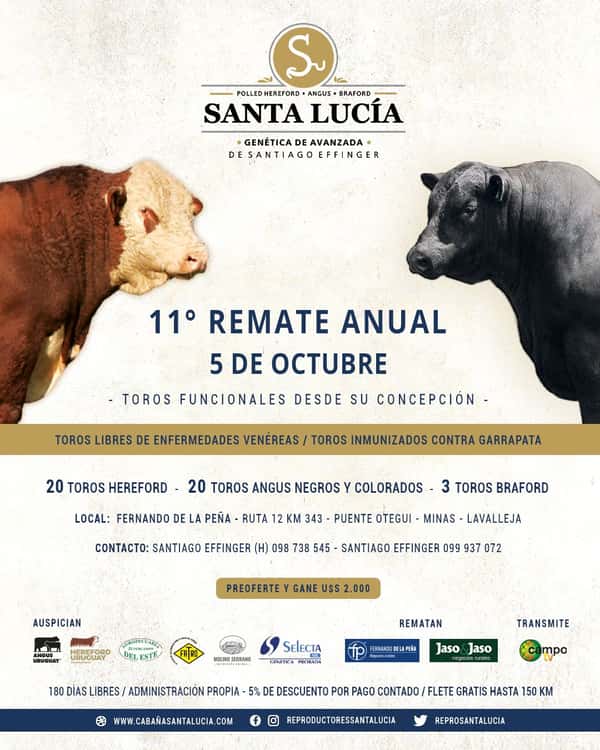 11° Remate Anual Cabaña Santa Lucia