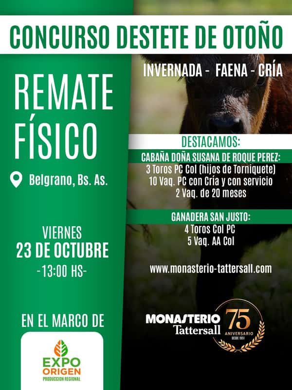 Físico Belgrano, Marco de la Expo Oigen — MONASTERIO TATTERSALL S.A.