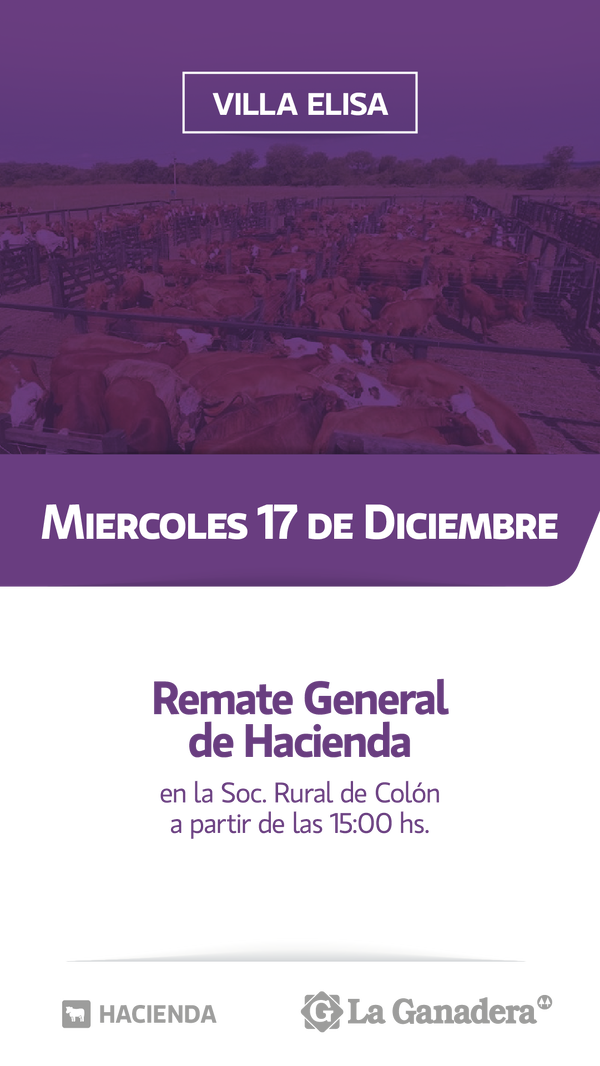  REMATE FERIA EN SOCIEDAD RURAL DE COLON