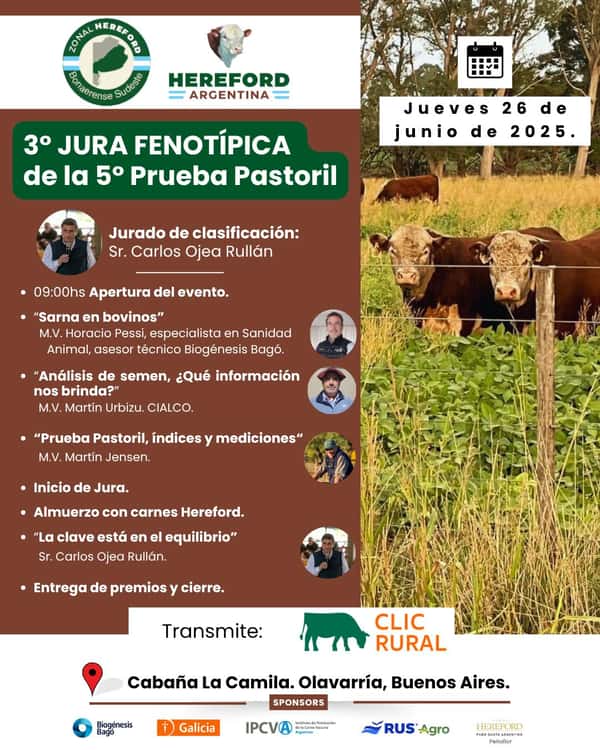  3°  Jura Fenotípica de la 5° Prueba Pastoril Bonaerense