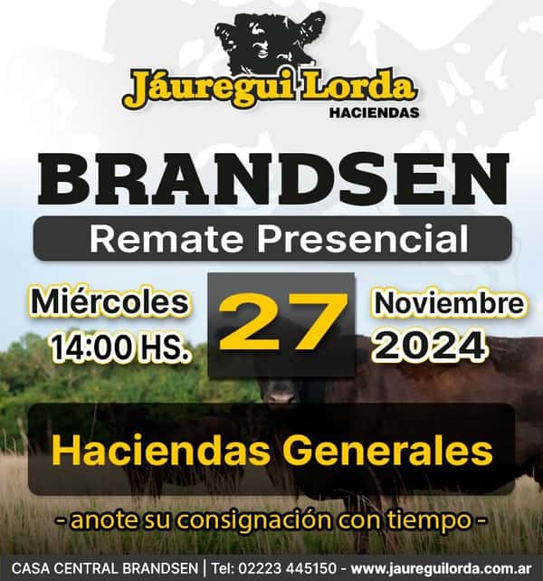  Remate en Brandsen, Miércoles 27 de Noviembre