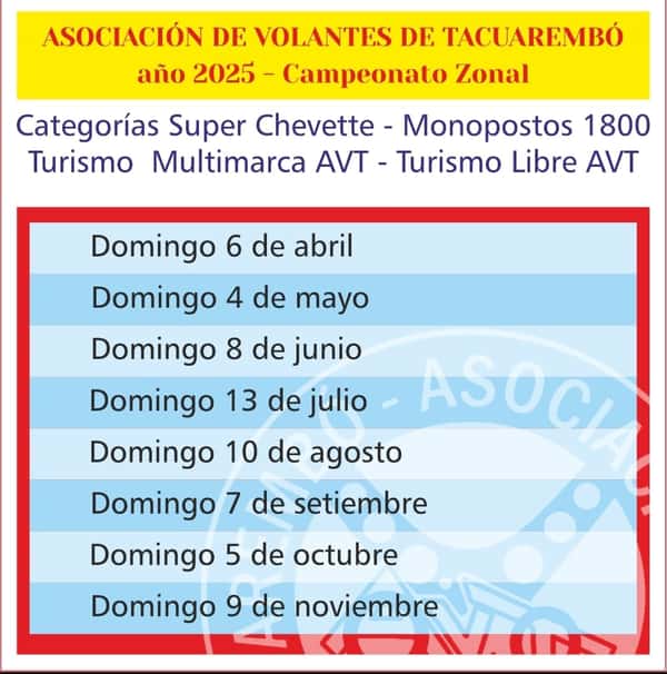 Calendario 2025 - AVT