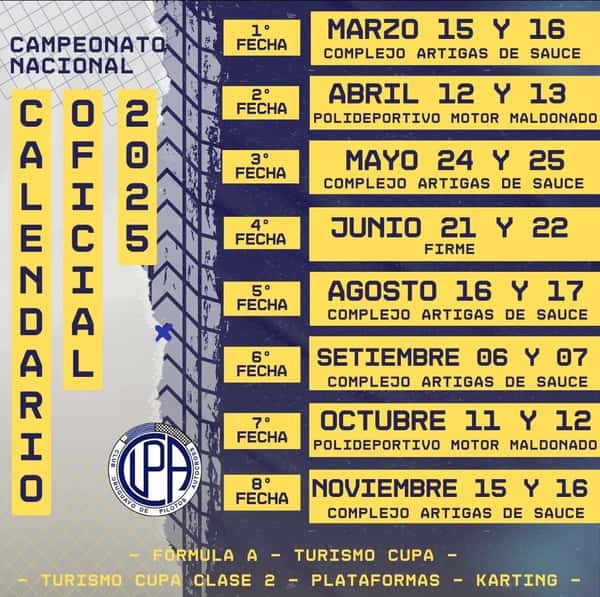 Calendario 2025 - CUPA