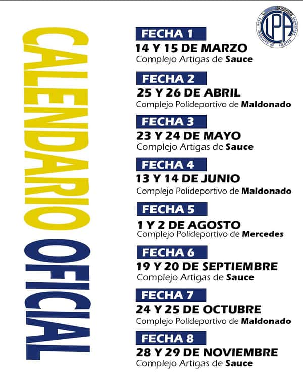 CALENDARIO CUPA 2026