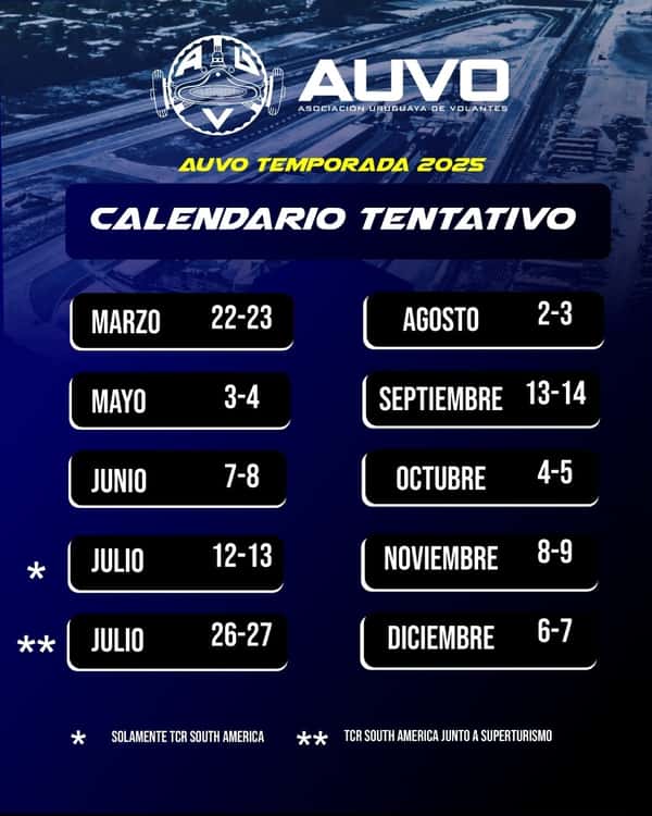 Calendario 2025 - AUVO