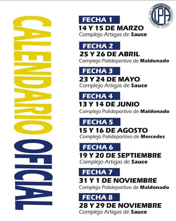 CALENDARIO CUPA 2026